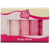 Set 5 fondants Funcakes 5x100 g paleta Rosas