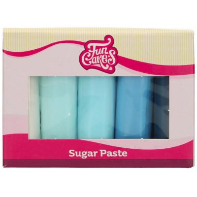 Set 5 fondants Funcakes 5x100 gr paleta blaus