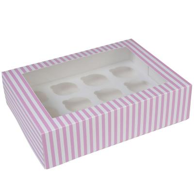 Set 2 caixes per 12 cupcakes Rosa circ
