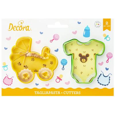 Set 2 talladors galetes pl�stic Baby i cotxet