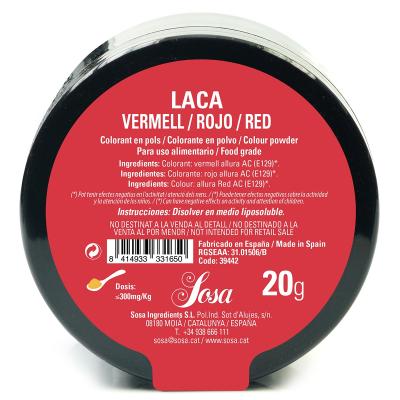 Colorant laca liposoluble pols 20 g vermell