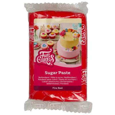 Fondant Funcakes 250 g vermell foc