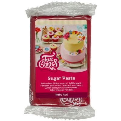 Fondant Funcakes 250 g vermell rub�