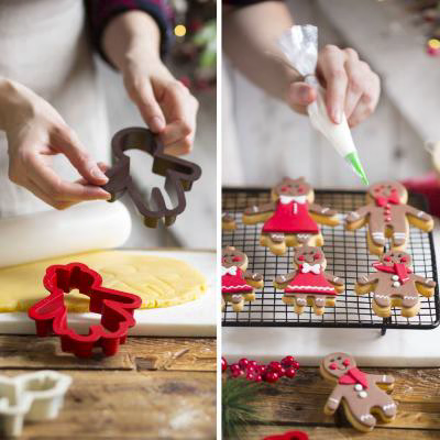 Set 4 talladors galetes Gingerbread Family