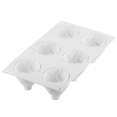 Motllo silicona 3D Chantilly 120ml x6