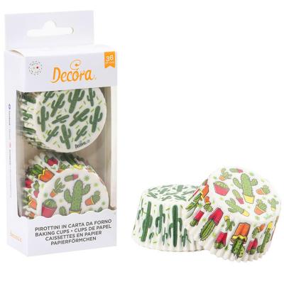 Paper cupcakes Cactus mix  x36