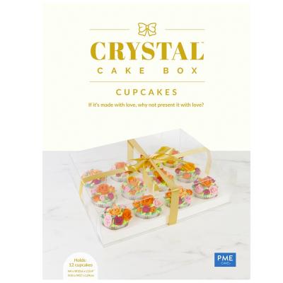 Caixa per 12 cupcakes CRYSTAL