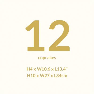 Caixa per 12 cupcakes CRYSTAL