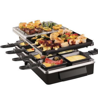 Multi Raclette pedra i grill 8 persones Russell