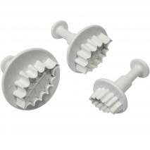 Cortador fondant con expulsor mediano Hoja Acebo