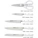 Set taco Arcos 4 ganivets i tisora Riviera blanc