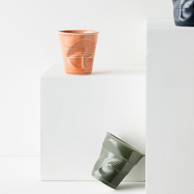 Tassa espresso arrugada Revol 80 ml vert Garrigue