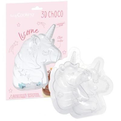 Motllo per xocolata 3D Unicorn