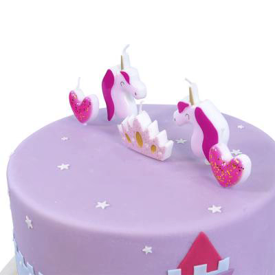 Set de 5 espelmes aniversari 3D Princeses
