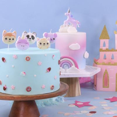 Set de 5 espelmes aniversari 3D Kawaii