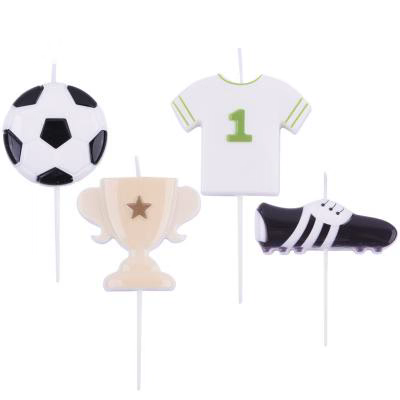 Set de 4 espelmes aniversari 3D Futbol
