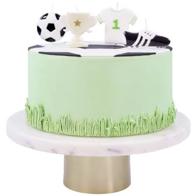 Set de 4 espelmes aniversari 3D Futbol