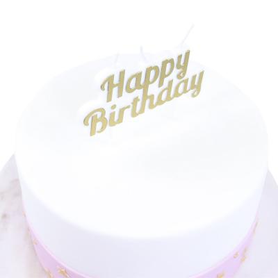 Espelma topper Happy Birthday daurat