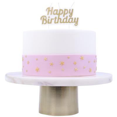 Espelma topper Happy Birthday daurat