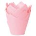 Paper cupcakes x36 Tulipa rosa beb