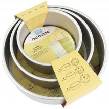 Set 3 moldes redondos aluminio PME 15-20-25 cm