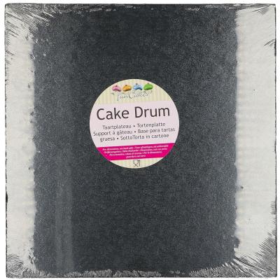 Base pastissos quadrada 30,5x30,5x1 cm Negre