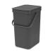 Cubo reciclaje Sort&Go gris