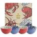 Set regal 4 bols japonesos Peixos i Crancs 500 ml