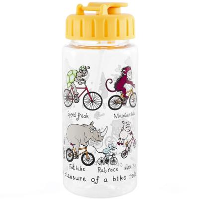 Ampolla aigua amb canyeta Animals en bicicleta