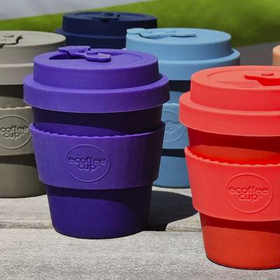 Tassa amb tapa Ecoffee PLA 240 ml Fires