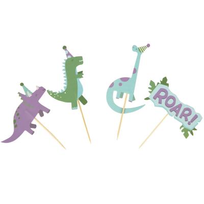 Paper cupcakes i toppers x24 Dinosaure