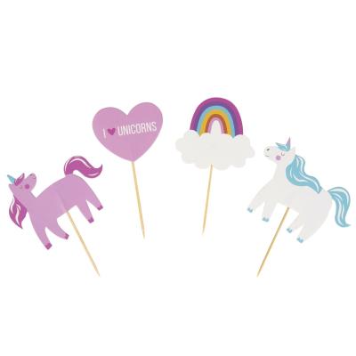 Paper cupcakes i toppers x24 Unicorn