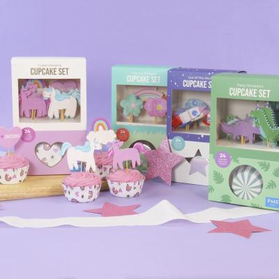 Paper cupcakes i toppers x24 Unicorn