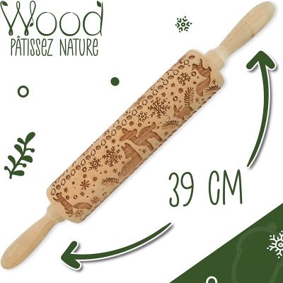 Corr� de fusta amb gravat Woodland