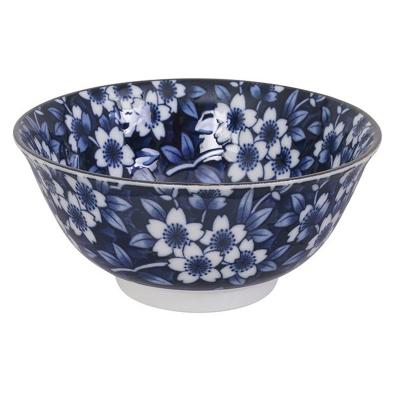 Bol japons Flors variat blaus 15 cm