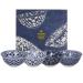 Set regal 4 bols japonesos Blue designs 550 ml