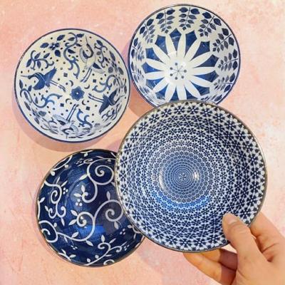 Set regal 4 bols japonesos Blue designs 550 ml