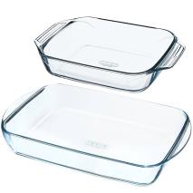 2 Fuentes horno Pyrex 35x23 - 27x17 cm
