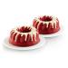 Set 2 motllos mini savarin silicona vermell 15 cm