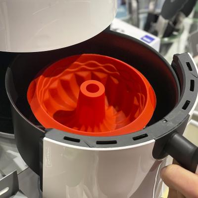 Set 2 motllos mini savarin silicona vermell 15 cm