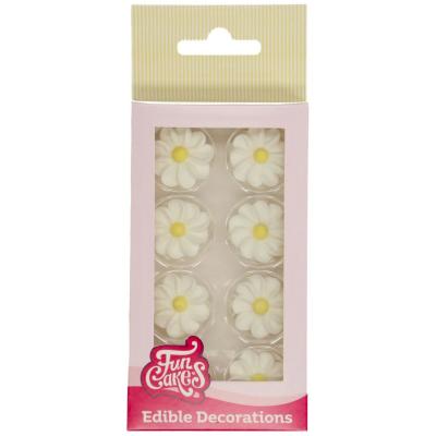 Set 16 decoracions de sucre Margarides blanques