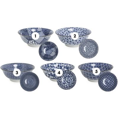 Bol japons assortit motius blaus 21 cm