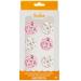 Set 6 decoracions de sucre Flors rosa i blanc