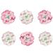 Set 6 decoracions de sucre Flors rosa i blanc