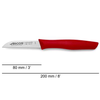 Ganivet pelador Arcos bsic 8 cm vermell