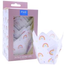 Papel muffins Tulipa x24 PME Arco�ris