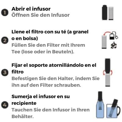 Infusor de te porttil cherry