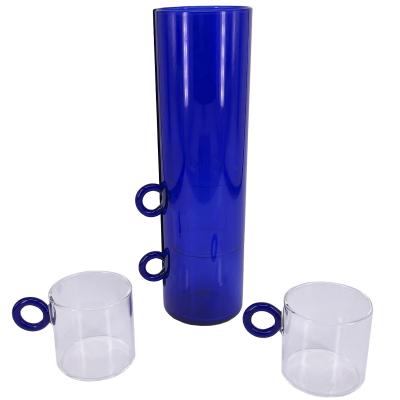 4x taza cristal caf� asa color