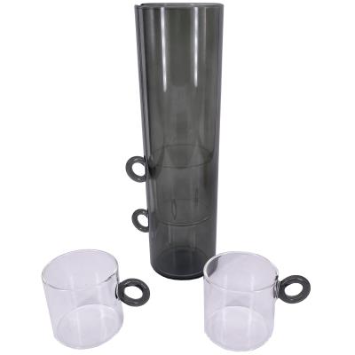 4x taza cristal caf� asa color