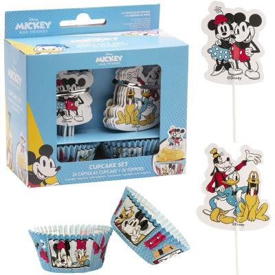Kit paper cupcakes i toppers x24 Mickey Mouse